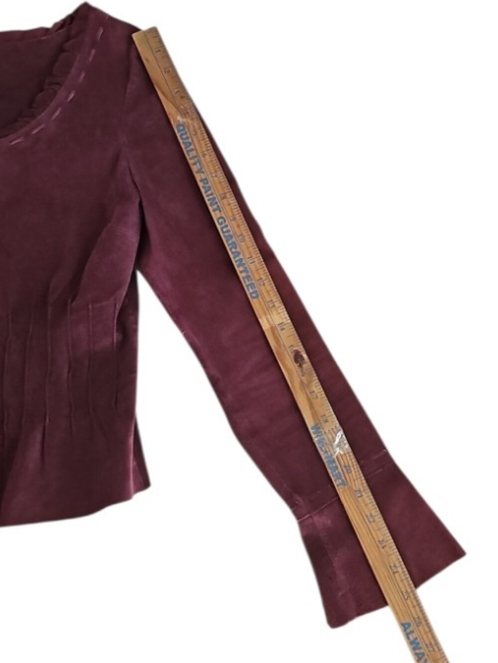Sutton Studio Genuine Leather Jacket Women’s 10 Mauve Moto Boho Western Festival - Picture 13 of 16